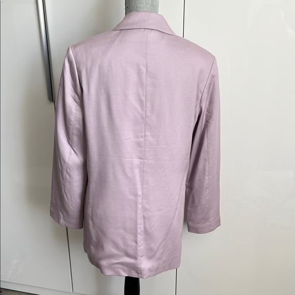 H&M NWOT Oversized Lavender Women's Blazer Lined, Size S - Picture 5 of 10